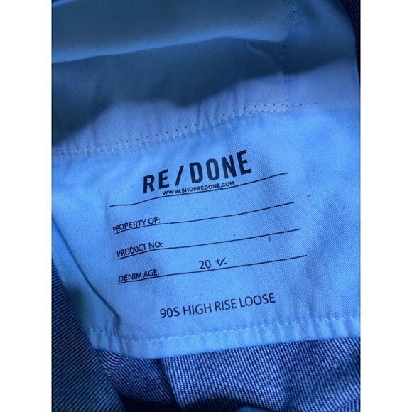 Re/Done Originals 80s Slim Straight Brisk Blue With Rips Womens Size 29 - Picture 13 of 14